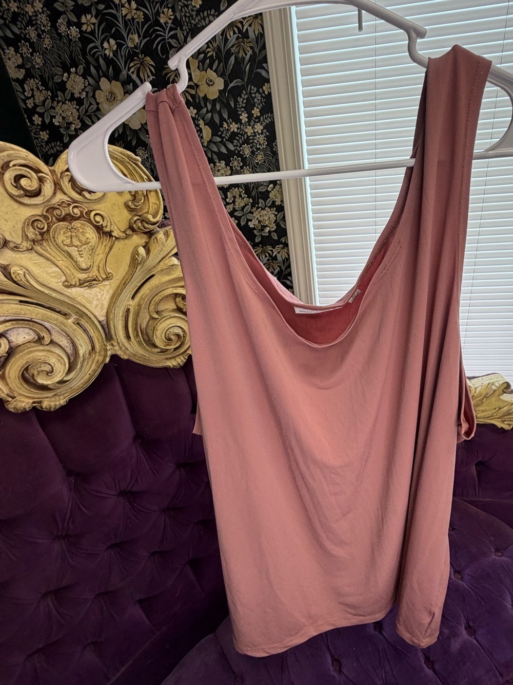 Susan Graver Sleeveless Scoop Neck Tank Top - Dusty Rose